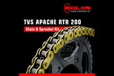 TVS Apache RTR 200 (V4) Rolon Brass Chain & Sprocket Kit